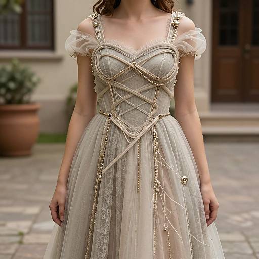 Tangled Princess Dress in Courtyard