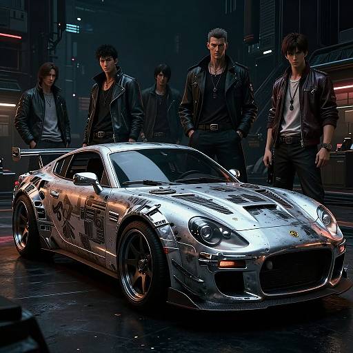 Cyberpunk Anime Custom Car