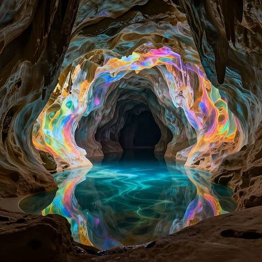 Ethereal Iridescent Cavescape
