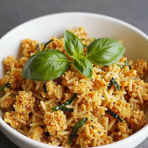 Close-Up of Crispy Fried Rice Bowl