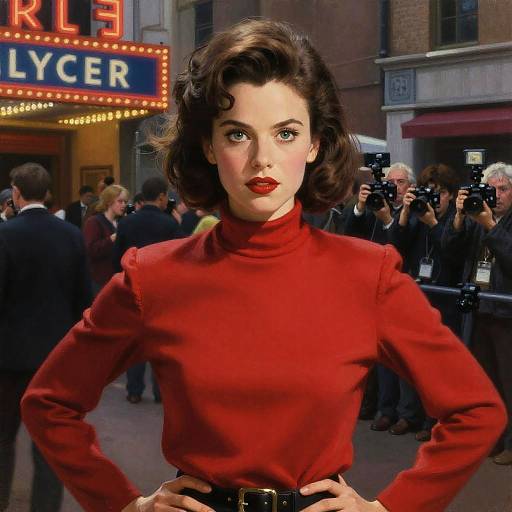 Glamorous 80s Movie Premiere Portrait