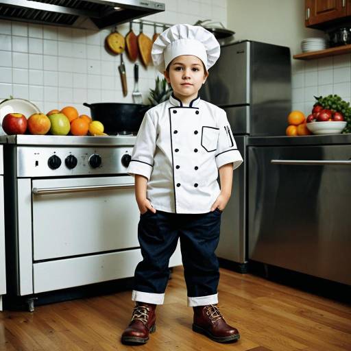 Young Boy Chef Costume Full Body Portrait