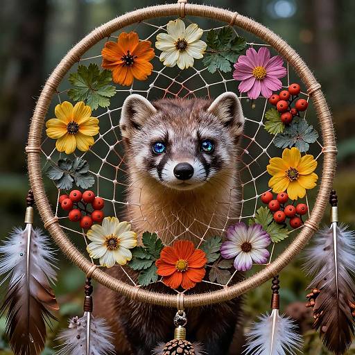 Hyperrealistic Dream Catcher and Marten