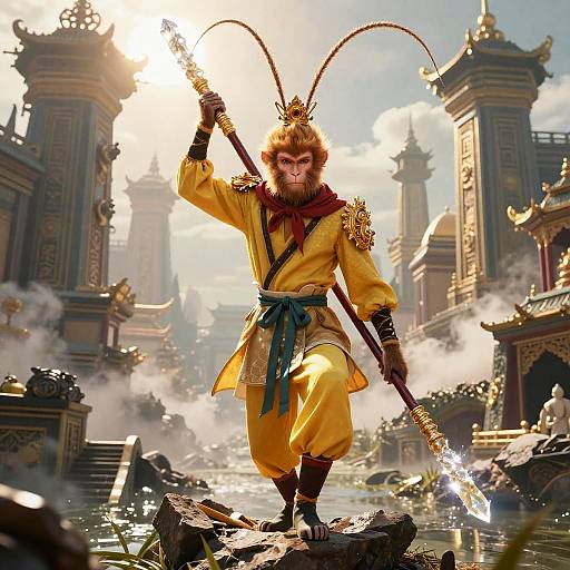 Sun Wukong in Celestial Ruins