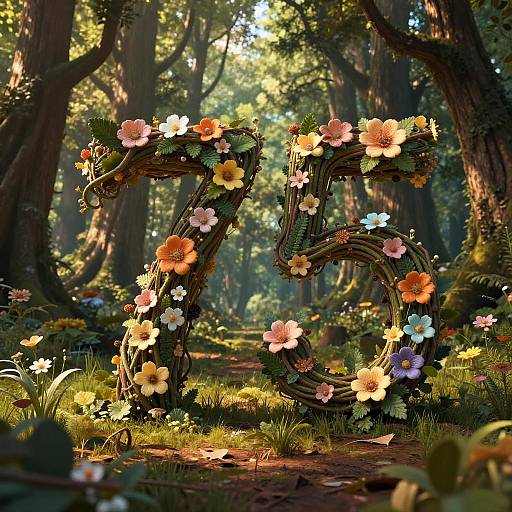 Photograph of enchanted forest with number 