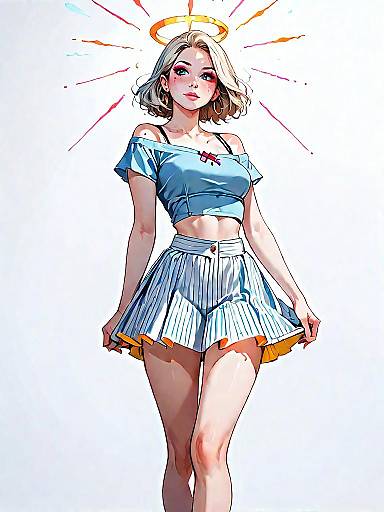 Stylish Woman with Halo Effect