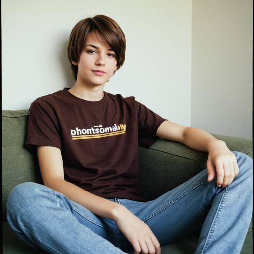 Teenage Boy Relaxing on Sofa