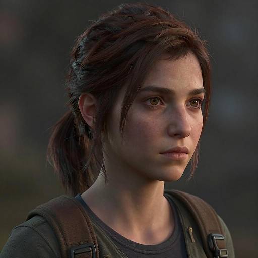 Realistic Portrait of Ellie from The Last of Us