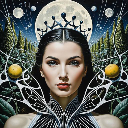 Moonlit Molecular Queen of Futurism