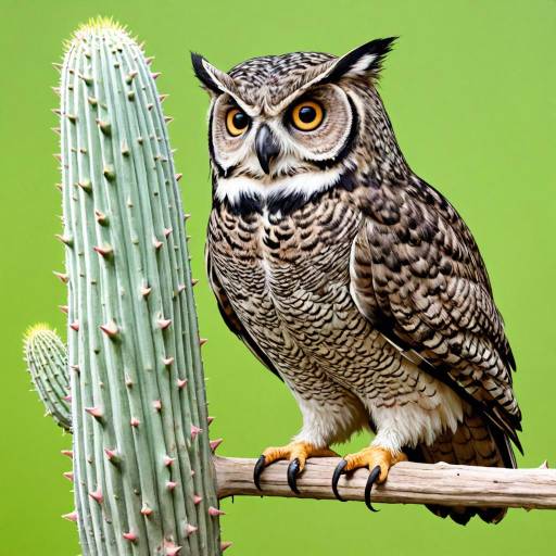 Realistic Owl Staring at Viewer Realistic Owl Staring at Viewer