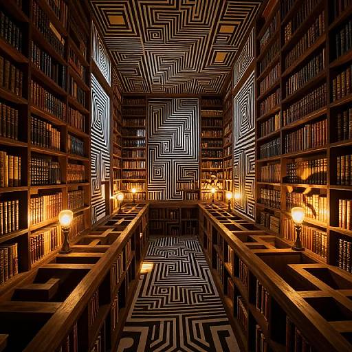 Insect-Eye View of Escher Library