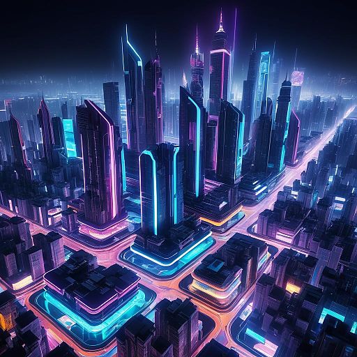 Neon Night: Futuristic Cityscape Photography Neon Night: Futuristic Cityscape Photography