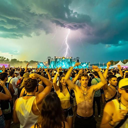 EDM Festival Under Dry Lightning Storm