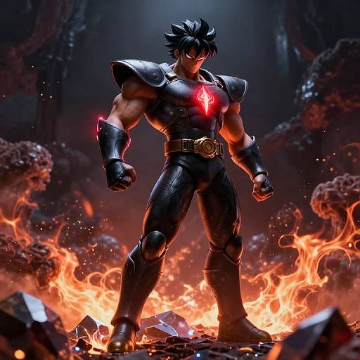 Muscular Anime Bodybuilder on Crystal Planet