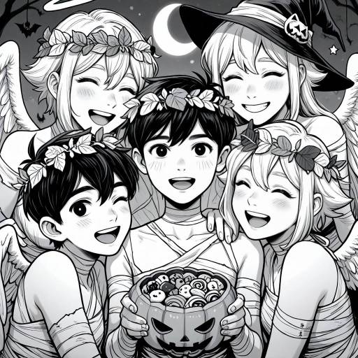 Halloween-Themed Boys in Costumes