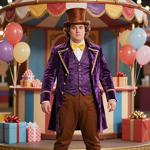 Whimsical Plus Size Willy Wonka Portrait