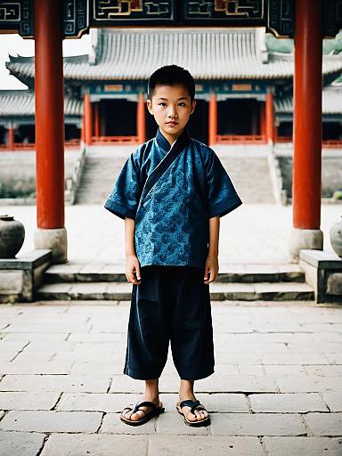 Traditional Chinese Male Outdoors Portrait