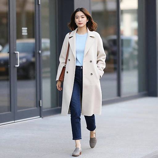 Urban Stroll: Stylish Young Woman