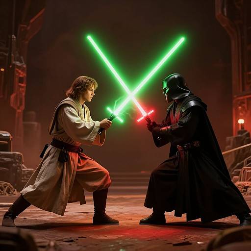 Epic Jedi vs Sith Showdown Scene