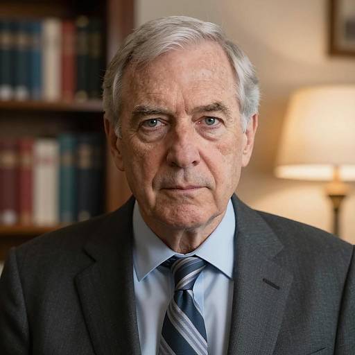 Serious older man in business suit