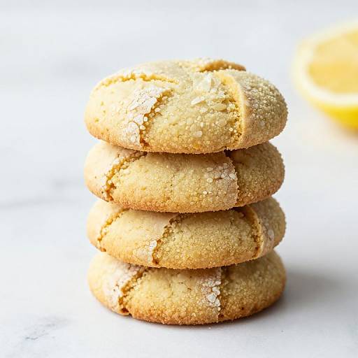 Stack of Lemon Crinkle Cookies