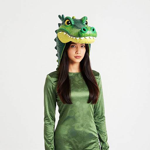Woman in Crocodile Costume