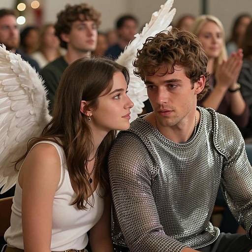 Festive Portrait of Angelic Couple