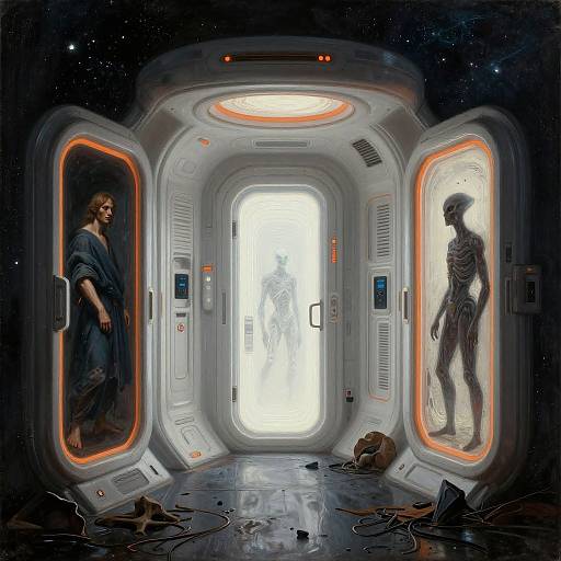 Mysterious Dark Space Cabin