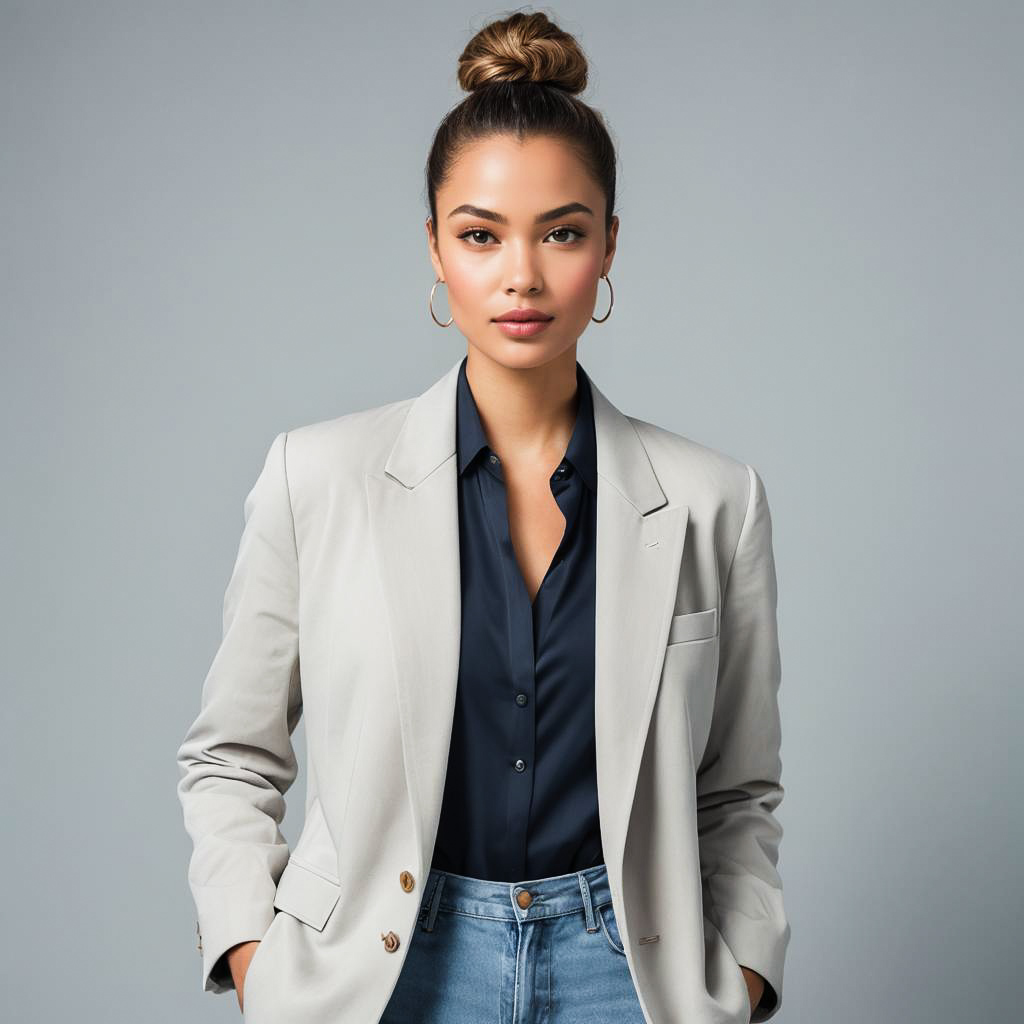 Determined Woman in Classy Blazer Shoot