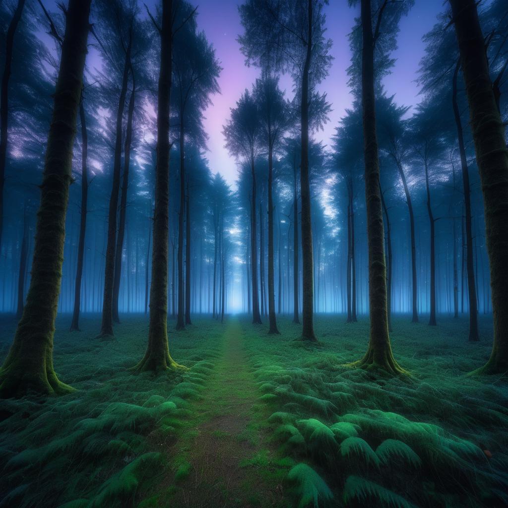 Ethereal Mystical Forest at Twilight