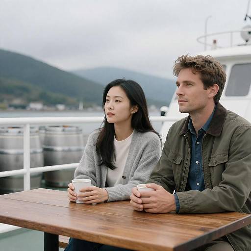 Casual Moment on a Scenic Boat