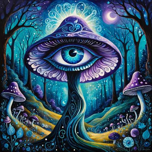 Enchanting Night Forest Inspired by Chagall