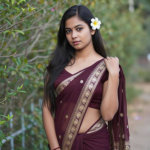 Realistic Portrait in Fancy Saree