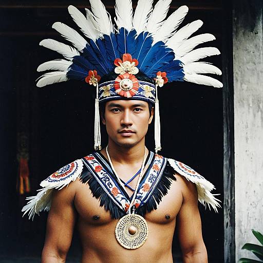 Samoan Man in Chinese Costume