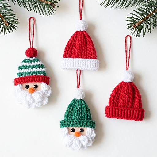 DIY Mini Yarn Christmas Ornaments