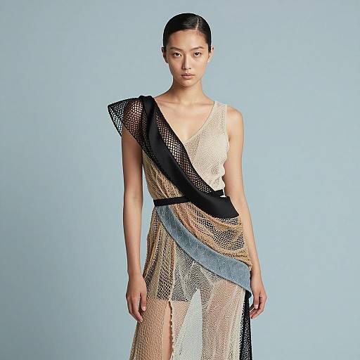 Elegant Avant-Garde Fashion Ensemble