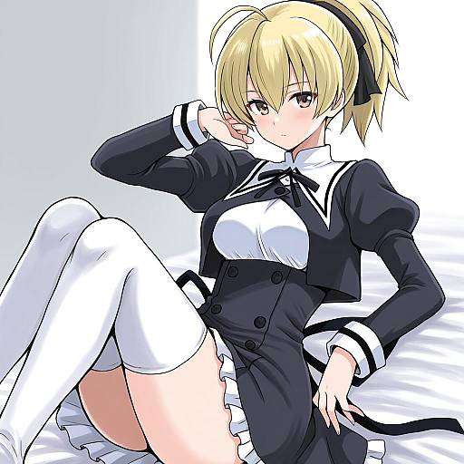 Illustration of Andou tazusa, assault lily in the style of Mutsu (layergreen)