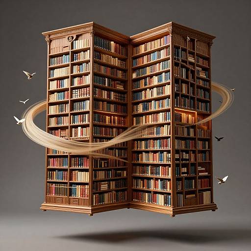 Clockwork Library in Midair