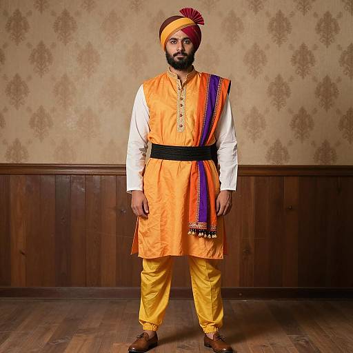 Traditional Indian Attire Portrait of a Man