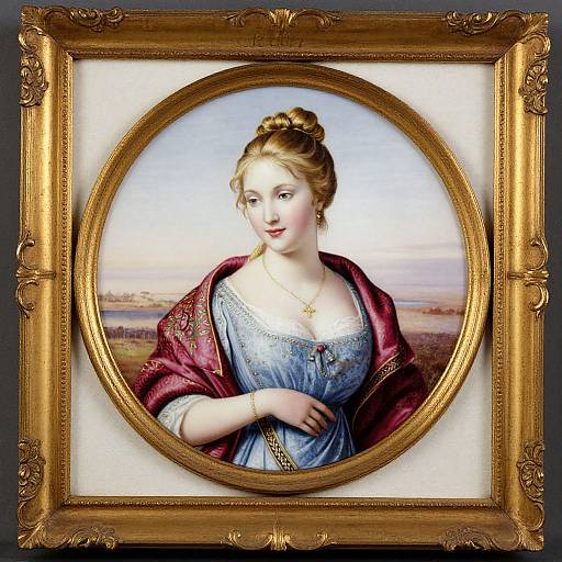 Hand-Painted German Porcelain Plaque
