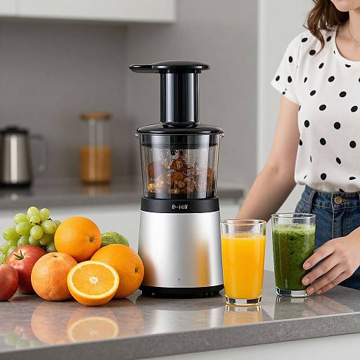 Modern Juicer with Fresh Juice Display