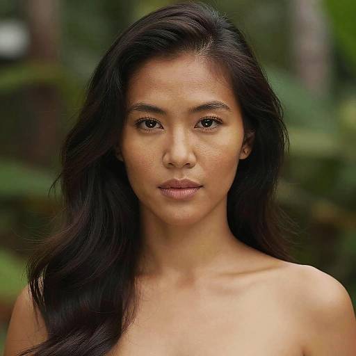 Elegant Realistic Pacific Islander Portrait