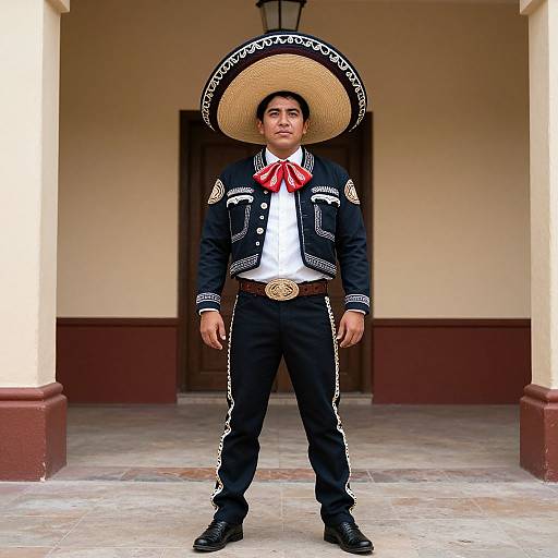 Person in Traditional Mexican Costume