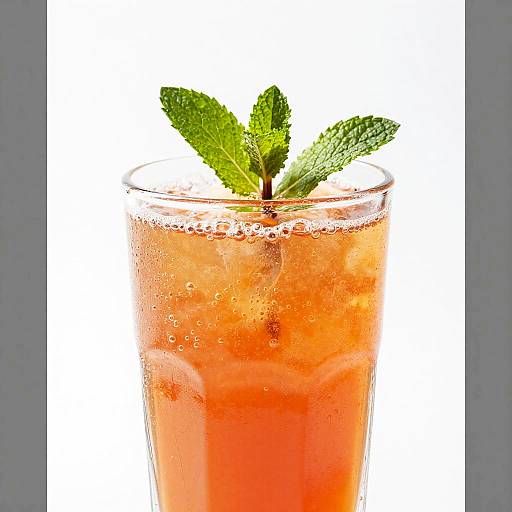 Bright Refreshing Orange Drink with Mint