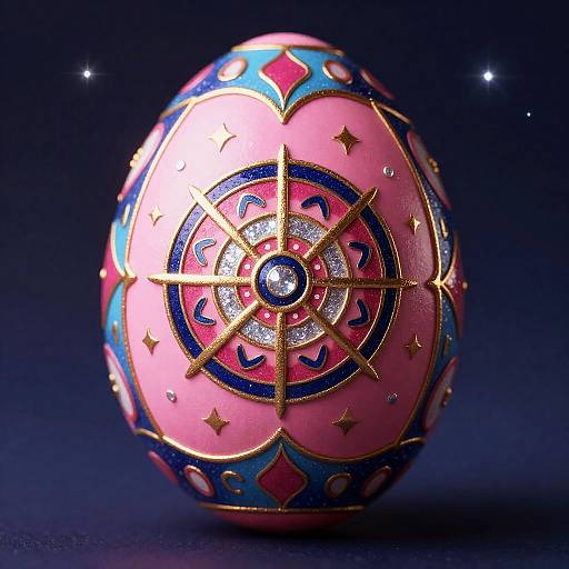 Funereal Midnight Galaxy Enamel Egg