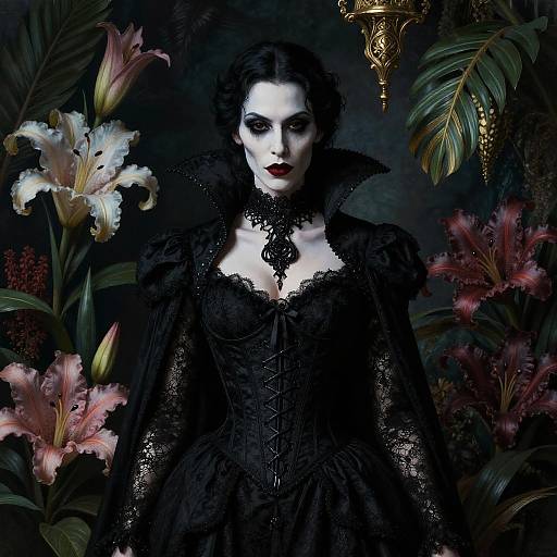 Gothic Vampire Victorian Elegance Portrait