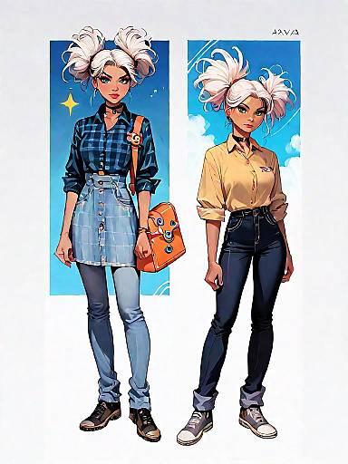 Casual Comic Style Female Portrait