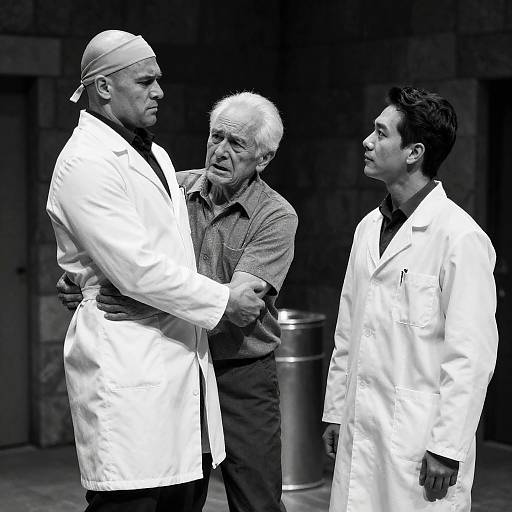 Dramatic Tension in Dimly Lit Room