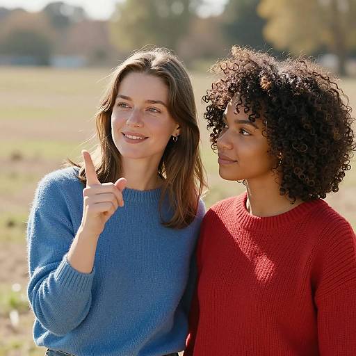Joyful Moments Between Two Friends