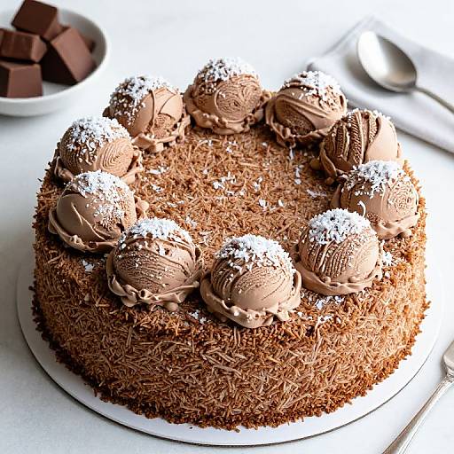 Toasted Coconut Chocolate Ice Cream Cake